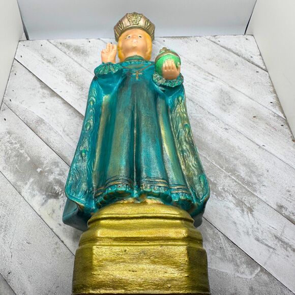 Vintage 1950s Hand-Painted Infant of Prague Blow Mold Night Light Lamp Nan-San - Picture 6 of 11